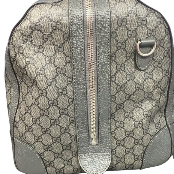 Gucci Ophidia Duffle Bag GG Supreme / Grey Coated Canvas Large with COA - Picture 4 of 15